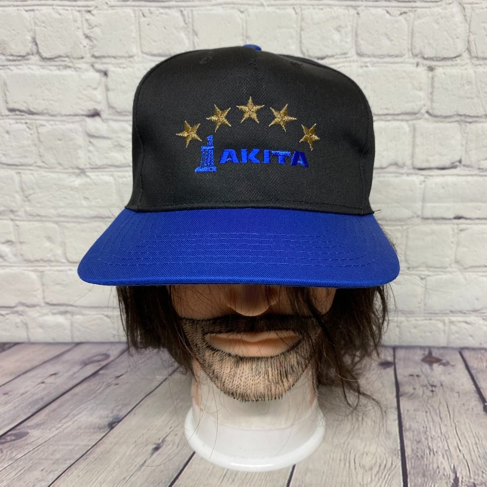 Oilfield Hat Cap Snapback Black Blue Akita Drilling Derrick Logo Driller Oil Gas